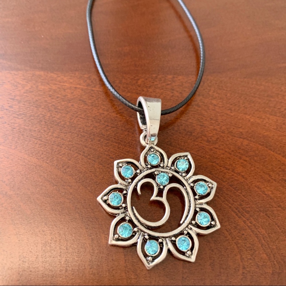 Om Hindu Religion Silver Plated Necklace
